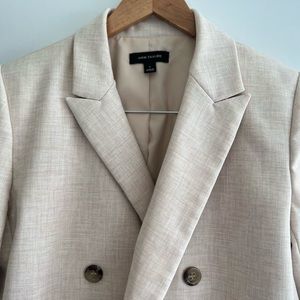 Cropped blazer size 6 linen-beige